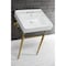 Fauceture KVPB2018W47 20-Inch Console Sink with Brass Legs, Brushed Brass KVPB2018W47 - alternate 6